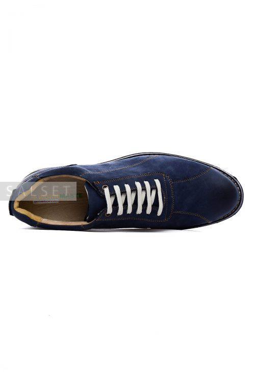 کفش راحتی مردانه چرم طبیعی W.M آبی 649
