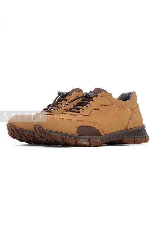 کفش راحتی مردانه چرم طبیعی T.O شتری 658