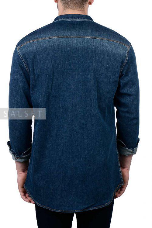 پیراهن جین مردانه K.R آبی تیره 1865