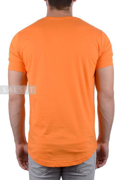 تیشرت مردانه نارنجی 2107