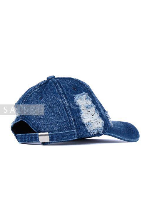 کلاه مردانه جین آبی تیره مدل 396