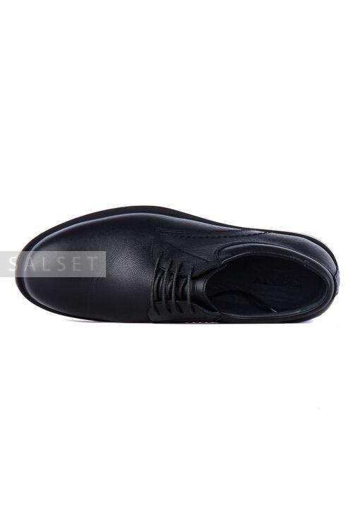 کفش رسمی مردانه چرم طبیعی مشکی 715