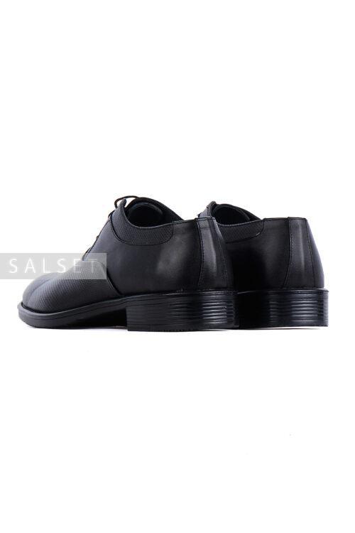 کفش رسمی مردانه چرم طبیعی مشکی 717