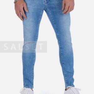 شلوار جین مردانه اسکینی METAS آبی 772