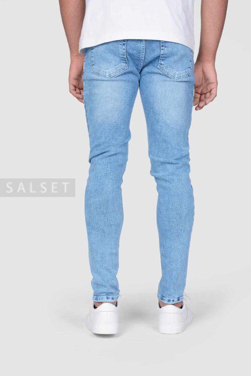 شلوار جین مردانه اسکینی طرح DKNY آبی روشن 775
