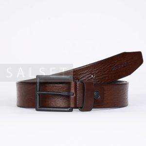 کمربند مردانه چرم طبیعی Massimo Dutti قهوه‌ای 253