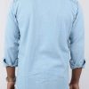 پیراهن مردانه جین POLO آبی روشن 2596