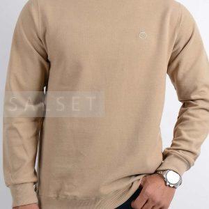 بلوز مردانه یقه گرد کرم 2655