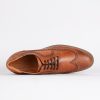 کفش رسمی مردانه چرم طبیعی W.M قهوه‌ای روشن 674