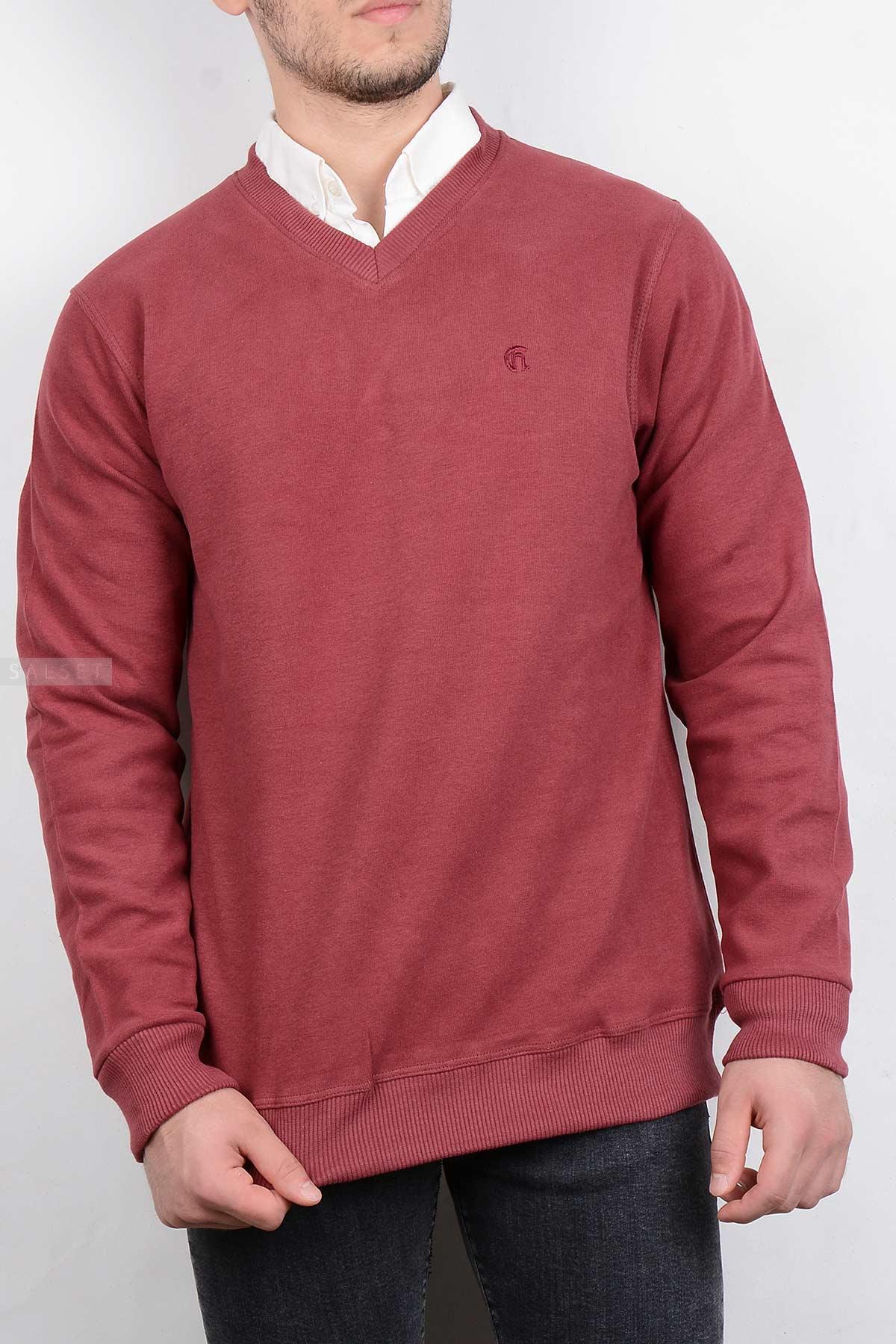 بلوز مردانه یقه هفت زرشکی 2867